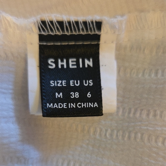 SHEIN White Cold Shoulder Lace Midi Dress - Picture 5 of 6